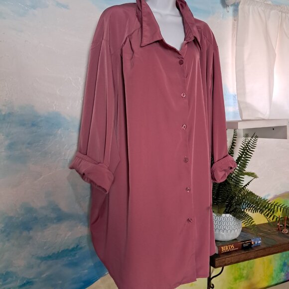 Only Necessities size 5X dusty rose pink blouse, NEW WITHOUT TAGS - Picture 5 of 7